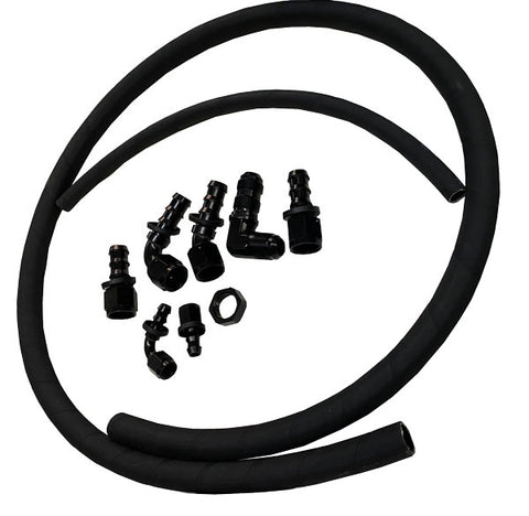 POWER STEERING RETURN LINE KIT (BLACK)