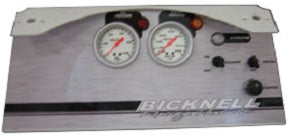 WHITE DASH WITH GAUGES and SWITCHES