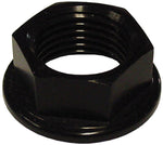 Black Flange Jam Nut 5/8" Thread Alum 3/4" Hex RH