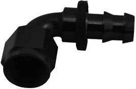 FITTING -6 AN 90 DEGREE BLACK HOSE END