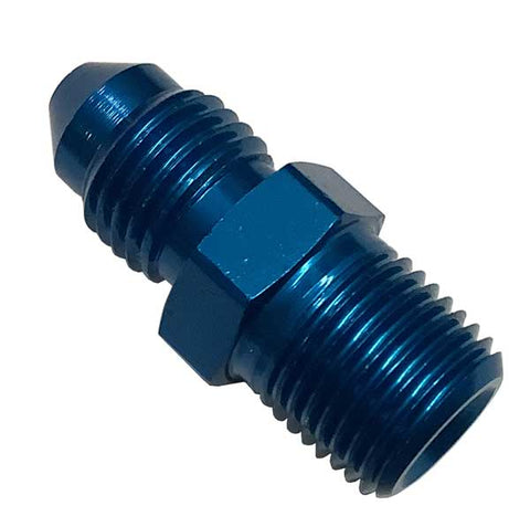 FITTING -3 AN x 1/8" NPT STRAIGHT ALUM. (BLUE)