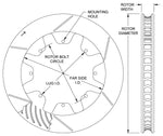 .810" x 11-3/4" x 8 ON 7" BC. RIGHT HAND BRAKE ROTOR